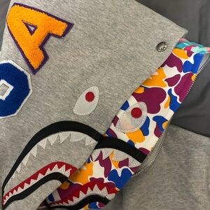 BAPE Shark Hoodie with Colorful Camo